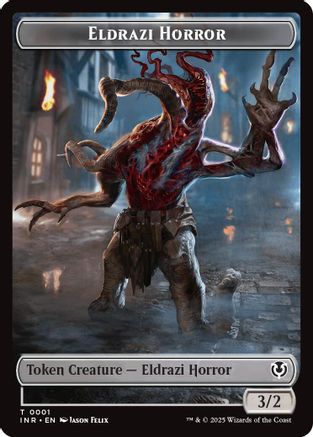 Eldrazi Horror // Human Soldier (0003) Double-Sided Token (INR-1 // 3) - Innistrad Remastered Foil | Grognard Games