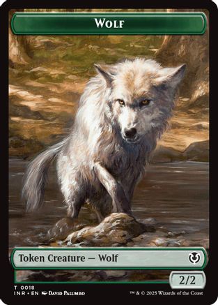Wolf (0018) // Emblem - Arlinn, Embraces by the Moon Double-Sided Token (INR-18 // 23) - Innistrad Remastered Foil | Grognard Games