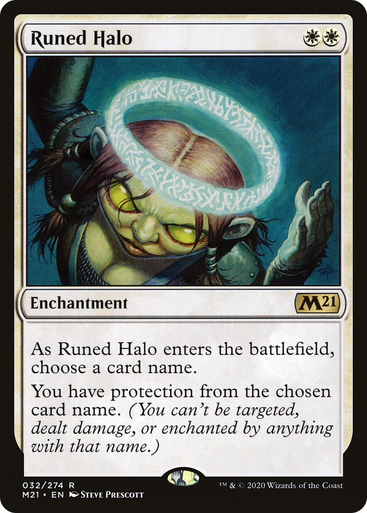 Runed Halo (M21-032) - Core Set 2021 | Grognard Games