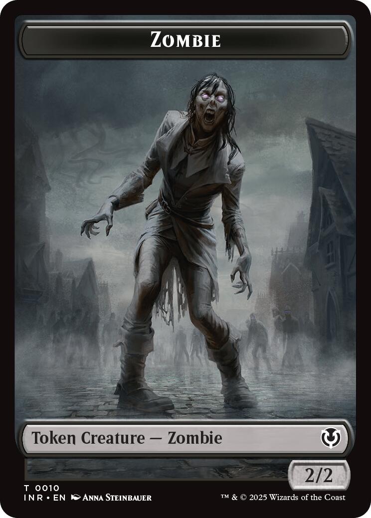 Zombie (0010) // Blood Double-Sided Token [Innistrad Remastered Tokens] | Grognard Games