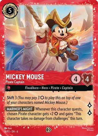 Mickey Mouse - Pirate Captain (18) [Promo Cards] | Grognard Games