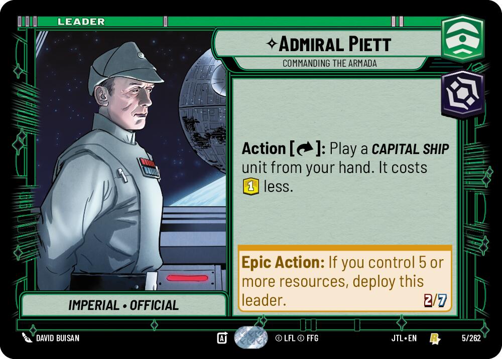 Admiral Piett - Commanding the Armada (005/262) (005/257) [Jump to Lightspeed] | Grognard Games