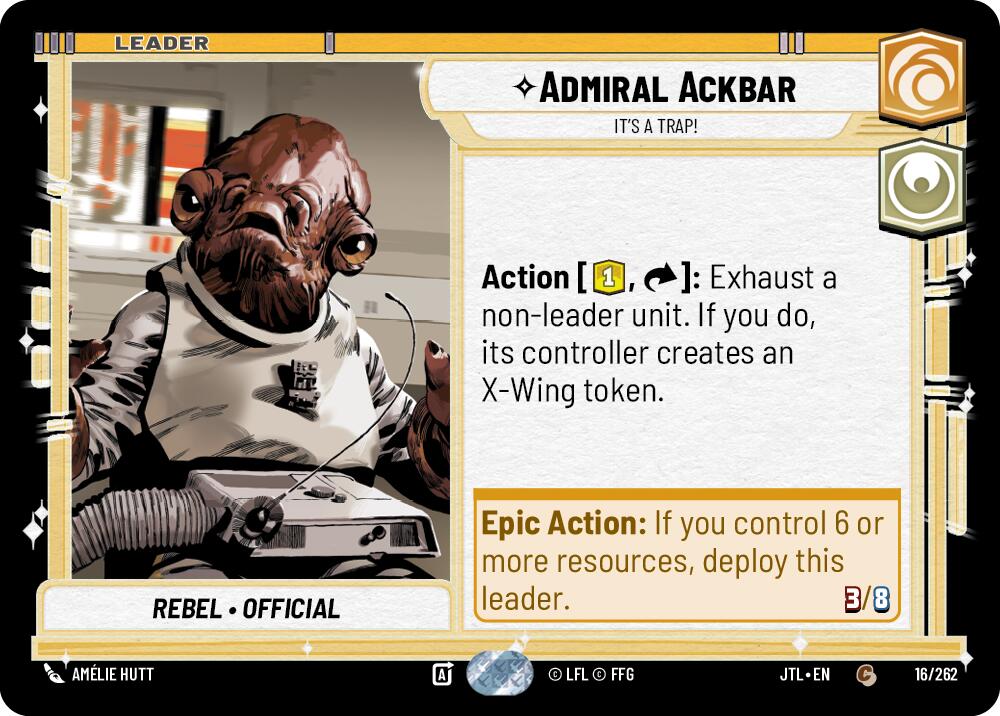 Admiral Ackbar - It's A Trap! (016/262) (016/257) [Jump to Lightspeed] | Grognard Games
