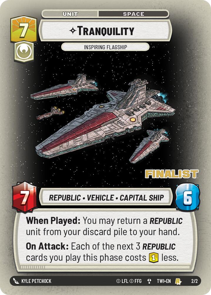 Tranquility - Inspiring Flagship (2/2) (Finalist) (2/2) [Store Showdown Promos] | Grognard Games