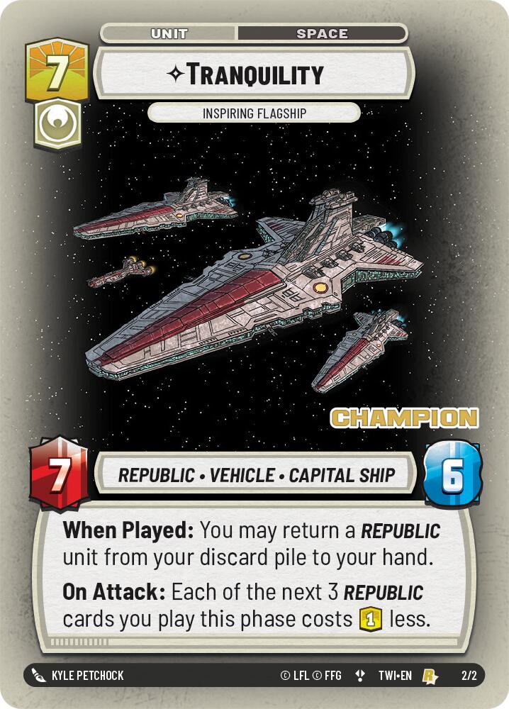Tranquility - Inspiring Flagship (2/2) (Champion) (2/2) [Store Showdown Promos] | Grognard Games