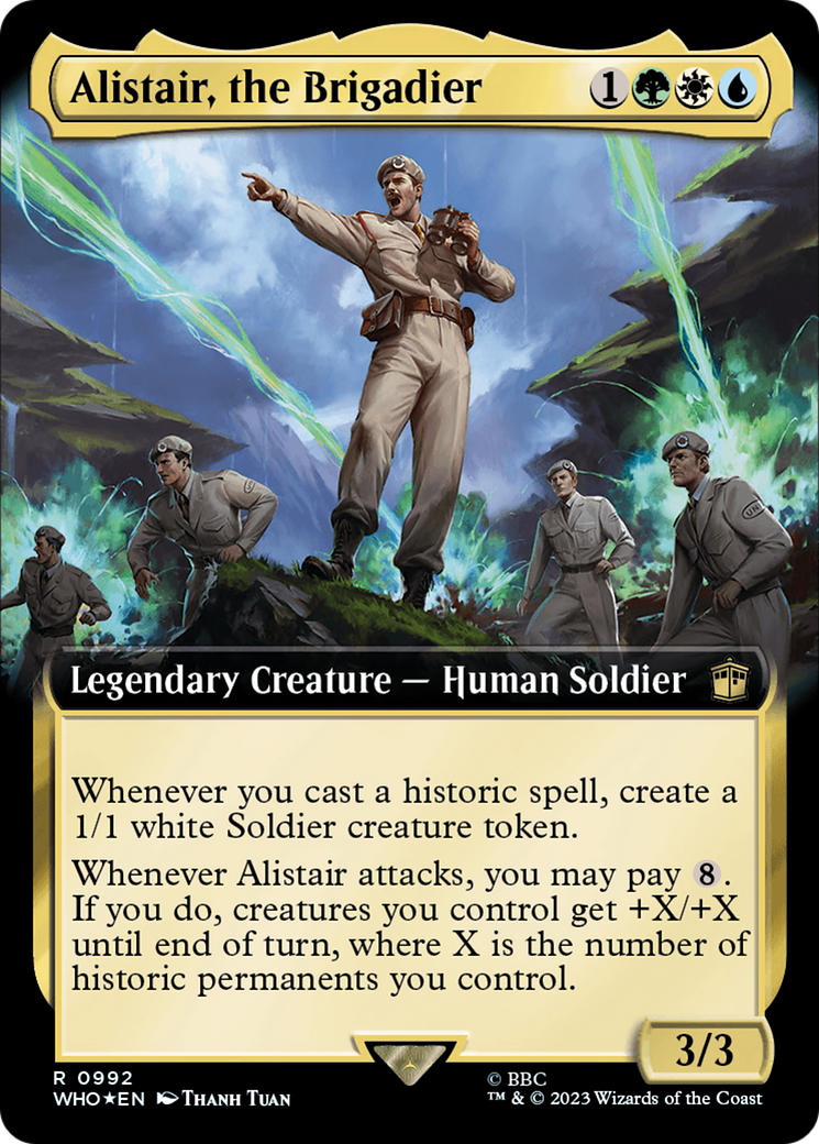 Alistair, the Brigadier (Extended Art) (Surge Foil) [Doctor Who] | Grognard Games