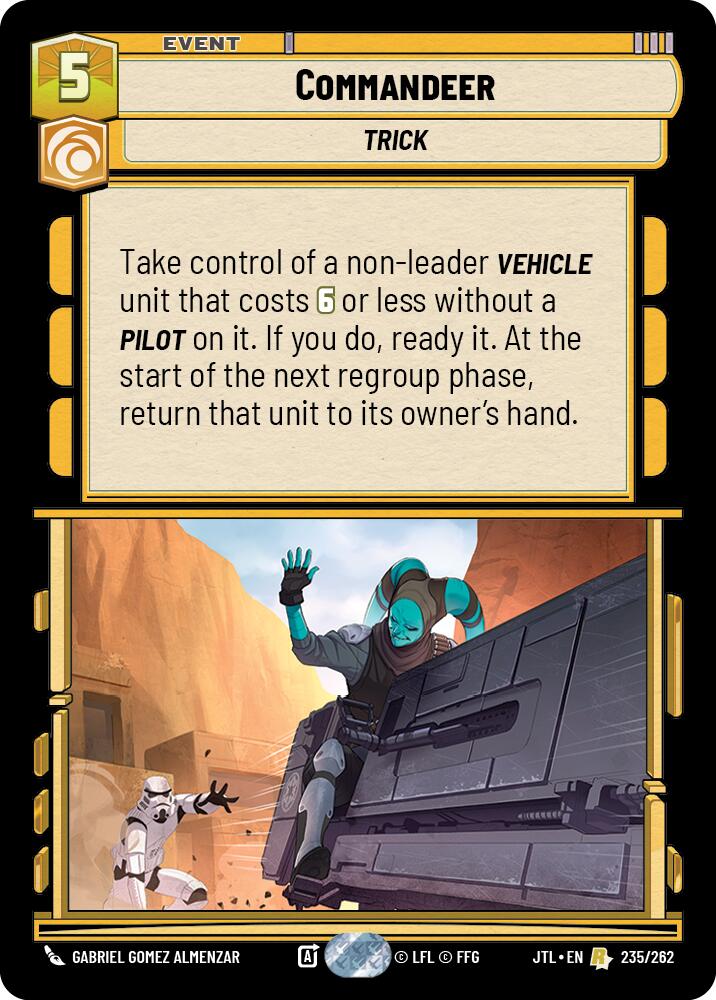 Commandeer (235/262) (235/257) [Jump to Lightspeed] | Grognard Games