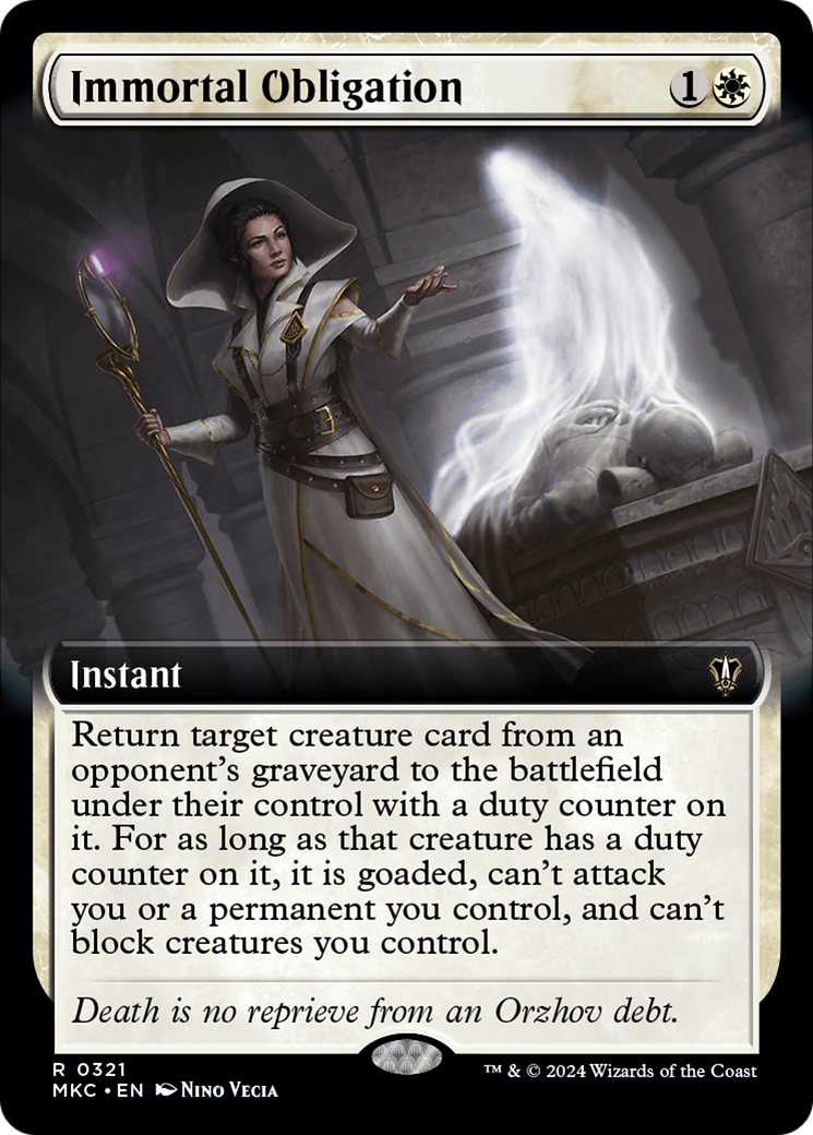 Immortal Obligation (Extended Art) [Murders at Karlov Manor Commander] | Grognard Games