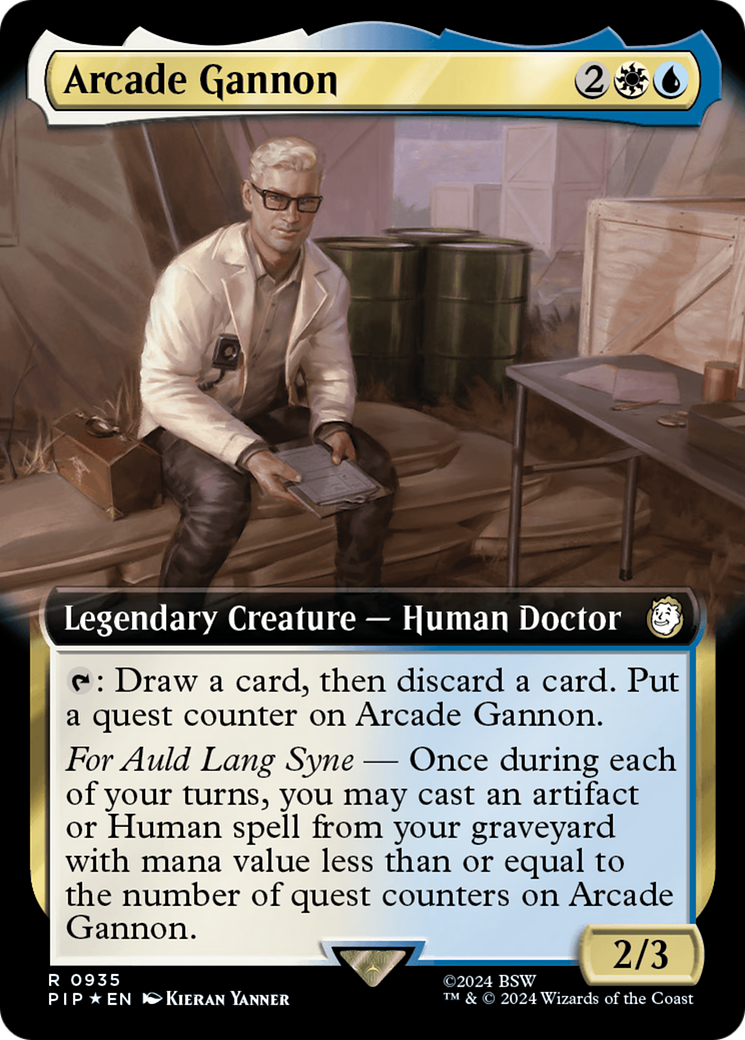 Arcade Gannon (Extended Art) (Surge Foil) [Fallout] | Grognard Games