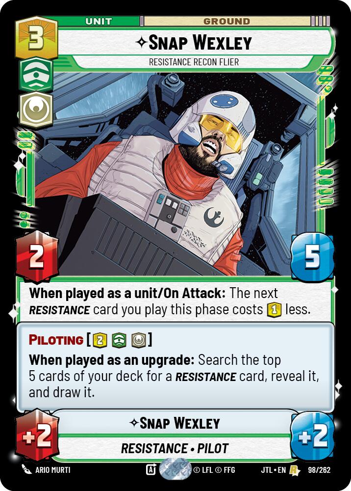 Snap Wexley - Resistance Recon Flier (098/262) (098/257) [Jump to Lightspeed] | Grognard Games