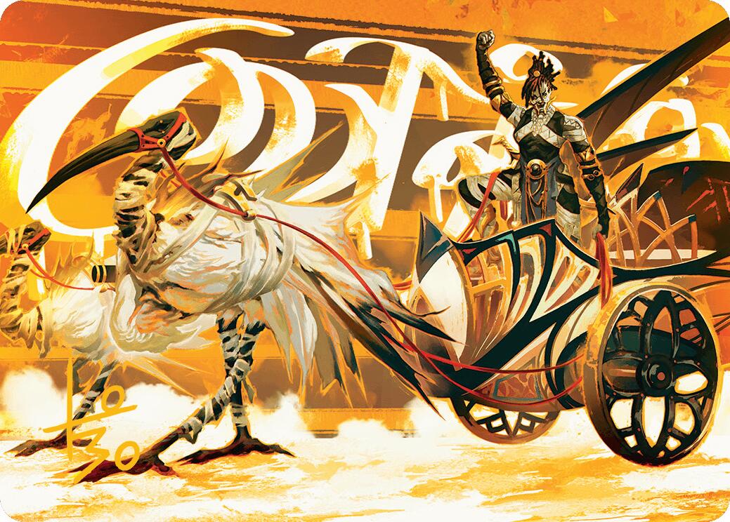 Skyseer's Chariot Art Card (Gold-Stamped Signature) [Aetherdrift Art Series] | Grognard Games