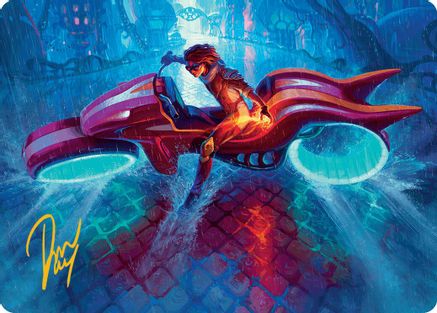 Chandra, Spark Hunter Art Card (Gold-Stamped Signature) (AADFT-020) - Art Series: Aetherdrift | Grognard Games