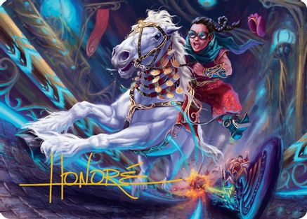 Gilded Ghoda Art Card (Gold-Stamped Signature) (AADFT-034) - Art Series: Aetherdrift | Grognard Games