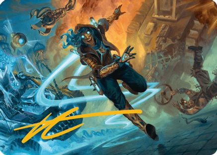Sita Varma, Masked Racer Art Card (Gold-Stamped Signature) (AADFT-026) - Art Series: Aetherdrift | Grognard Games
