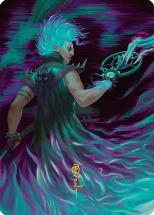 Winter, Cursed Rider Art Card (Gold-Stamped Signature) (AADFT-007) - Art Series: Aetherdrift | Grognard Games