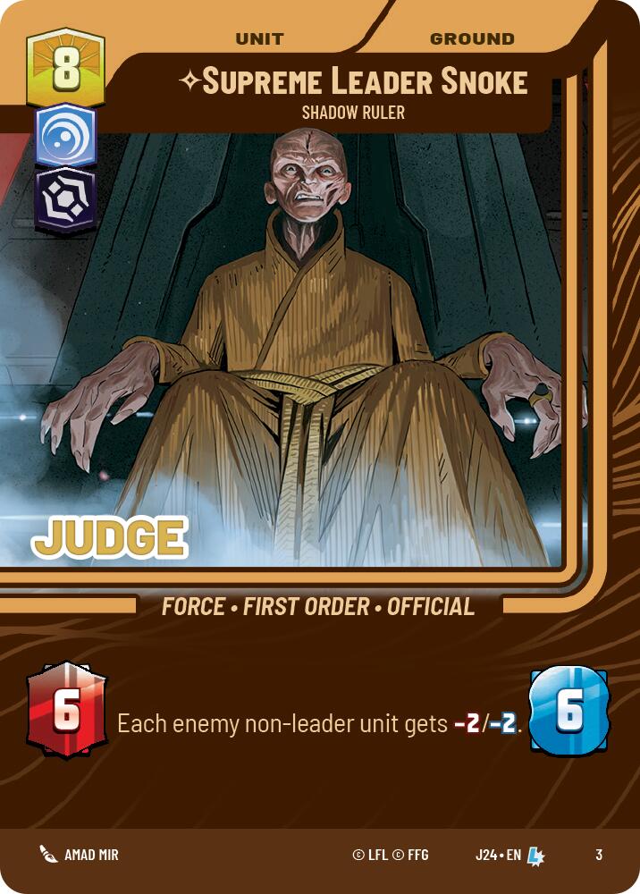 Supreme Leader Snoke - Shadow Ruler (3) (3) [Judge Promos] | Grognard Games