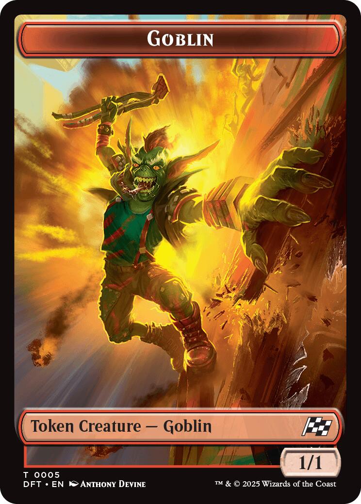 Goblin // Thopter (0010) Double-Sided Token [Aetherdrift Tokens] | Grognard Games