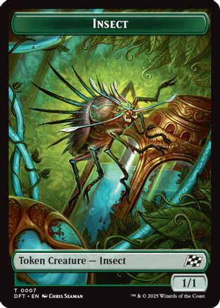 Insect // Elephant Double-Sided Token (DFT-7 // 6) - Aetherdrift Foil | Grognard Games