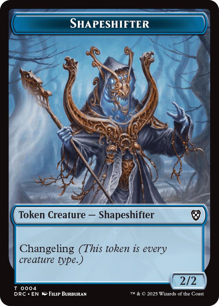 Shapeshifter // Zombie (0003) Double-Sided Token [Aetherdrift Tokens] | Grognard Games