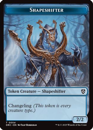 Shapeshifter // Zombie (0003) Double-Sided Token (DRC-4 // 3) - Commander: Aetherdrift | Grognard Games