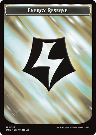 Energy Reserve // Energy Reserve Double-Sided Token (DRC-017) - Commander: Aetherdrift | Grognard Games