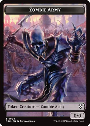 Zombie Army // Shapeshifter Double-Sided Token (DRC-8 // 4) - Commander: Aetherdrift | Grognard Games