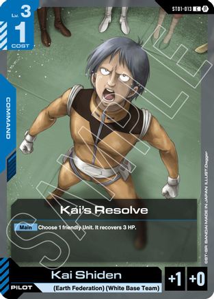 Kai's Resolve - Edition Beta (ST01-013) | Grognard Games
