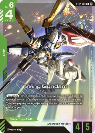 Wing Gundam (ST02-001) - Edition Beta (ST02-001) Holofoil | Grognard Games