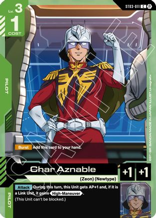 Char Aznable - Edition Beta (ST03-011) | Grognard Games
