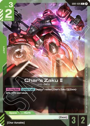 Char's Zaku II - Edition Beta (GD01-026) Holofoil