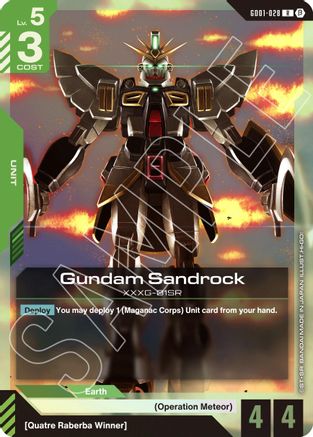 Gundam Sandrock - Edition Beta (GD01-028) Holofoil | Grognard Games