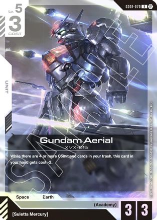 Gundam Aerial - Edition Beta (GD01-070) Holofoil | Grognard Games