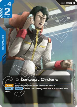 Intercept Orders - Edition Beta (GD01-099) Holofoil | Grognard Games