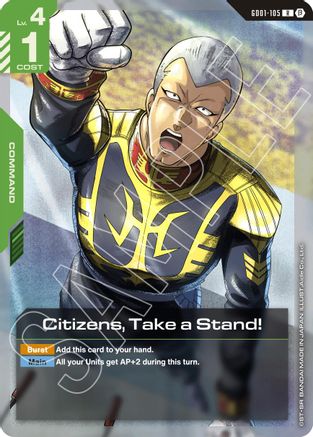 Citizens, Take a Stand! - Edition Beta (GD01-105) Holofoil | Grognard Games