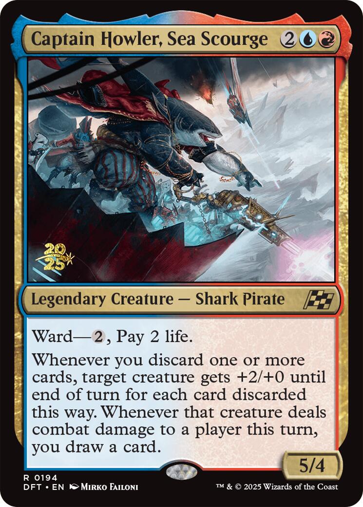 Captain Howler, Sea Scourge [Aetherdrift Prerelease Promos] | Grognard Games