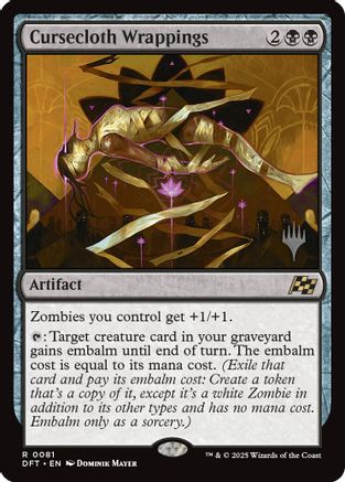 Cursecloth Wrappings (PPDFT-081) - Promo Pack: Aetherdrift Foil | Grognard Games