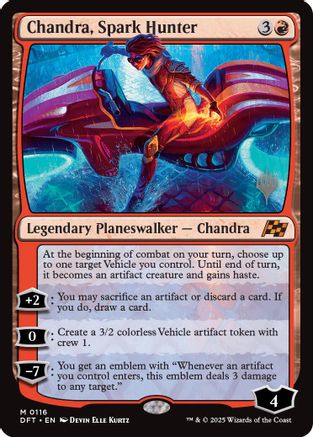 Chandra, Spark Hunter (PPDFT-116) - Promo Pack: Aetherdrift Foil | Grognard Games