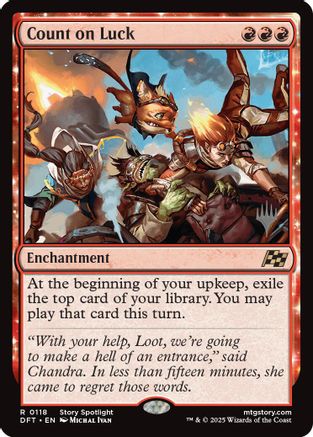 Count on Luck (PPDFT-118) - Promo Pack: Aetherdrift Foil | Grognard Games