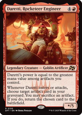 Daretti, Rocketeer Engineer (PPDFT-120) - Promo Pack: Aetherdrift Foil | Grognard Games