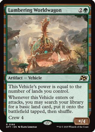 Lumbering Worldwagon (PPDFT-168) - Promo Pack: Aetherdrift Foil | Grognard Games
