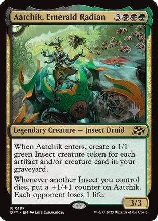 Aatchik, Emerald Radian (PPDFT-187) - Promo Pack: Aetherdrift Foil | Grognard Games