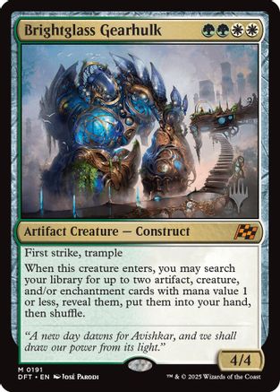 Brightglass Gearhulk (PPDFT-191) - Promo Pack: Aetherdrift Foil | Grognard Games
