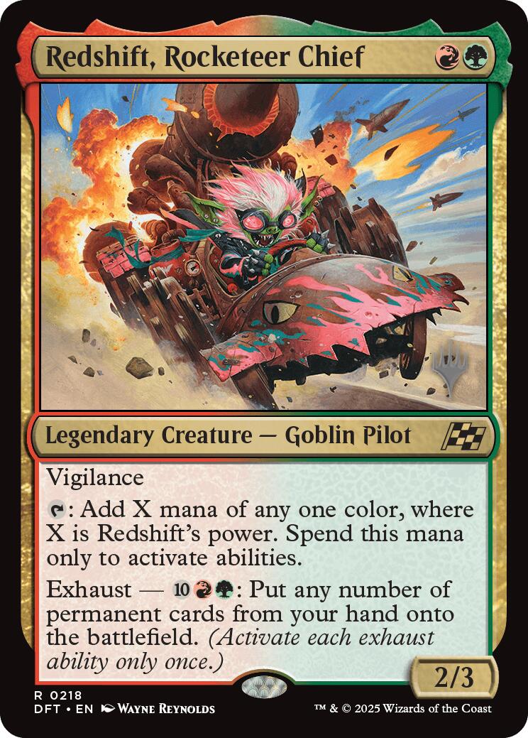 Redshift, Rocketeer Chief [Aetherdrift Promos] | Grognard Games