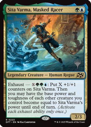 Sita Varma, Masked Racer (PPDFT-223) - Promo Pack: Aetherdrift Foil | Grognard Games