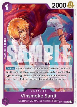 Vinsmoke Sanji (OP10-063) - Royal Blood Foil | Grognard Games