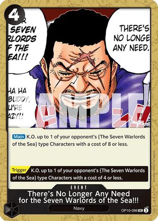 There's No Longer Any Need for the Seven Warlords of the Sea!!! (OP10-096) - Royal Blood | Grognard Games