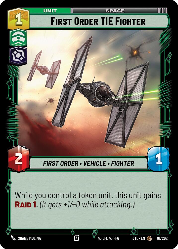 First Order TIE Fighter (081/262) (081/257) [Jump to Lightspeed] | Grognard Games