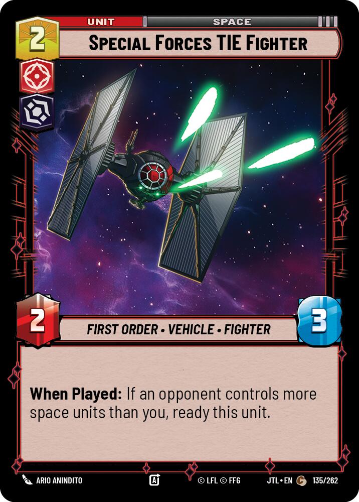 Special Forces TIE Fighter (135/262) (135/257) [Jump to Lightspeed] | Grognard Games