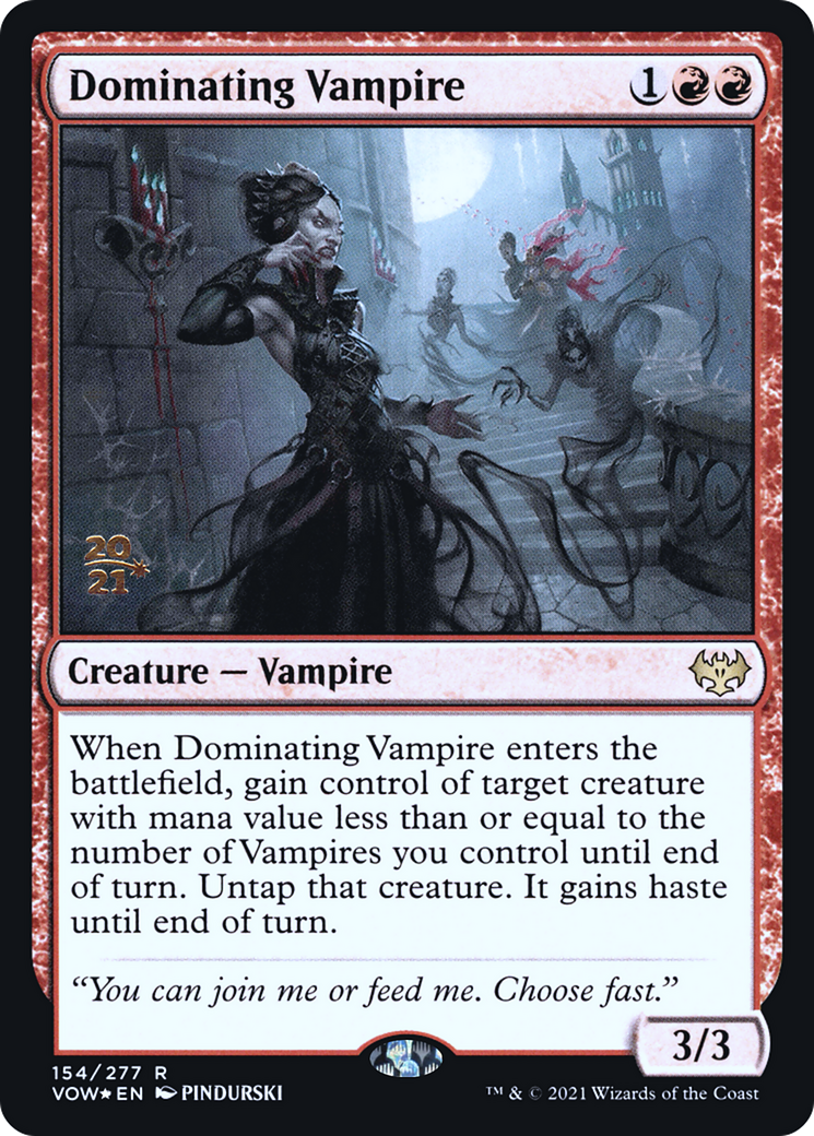 Dominating Vampire [Innistrad: Crimson Vow Prerelease Promos] | Grognard Games