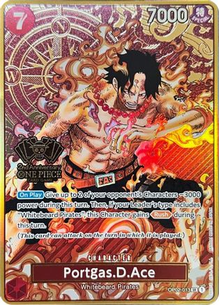 Portgas.D.Ace (One Piece Japanese Version 2nd Anniversary Set) (OP02-013) - One Piece Promotion Cards Foil | Grognard Games
